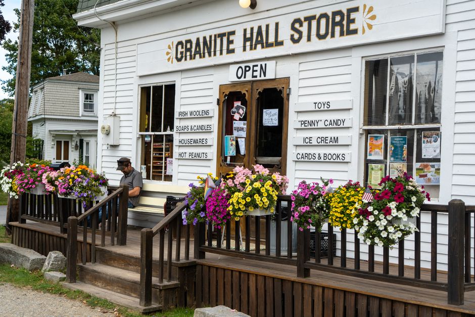 Main street of a small New England town